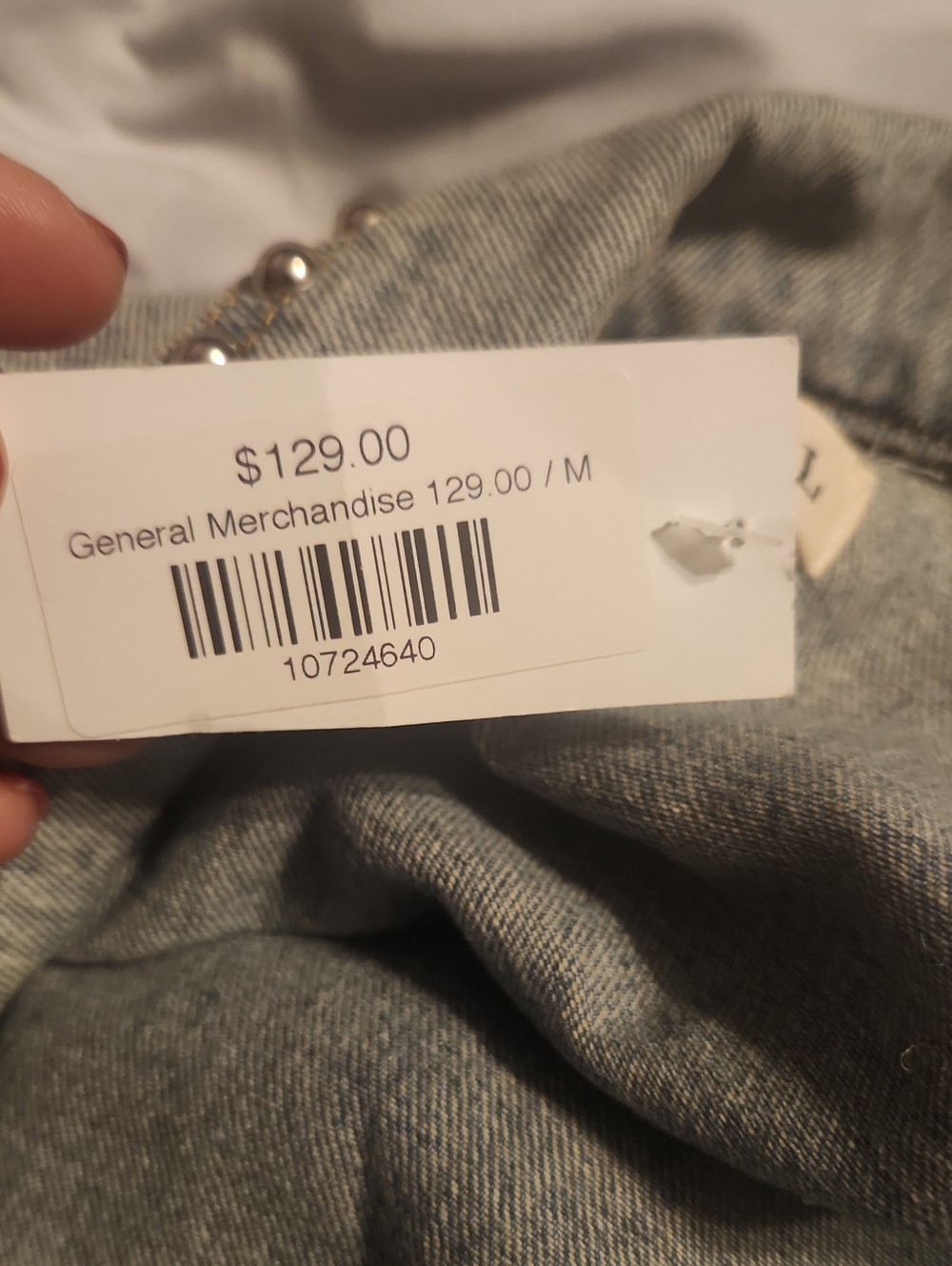 POL Light Wash Denim Jacket with Button Accents